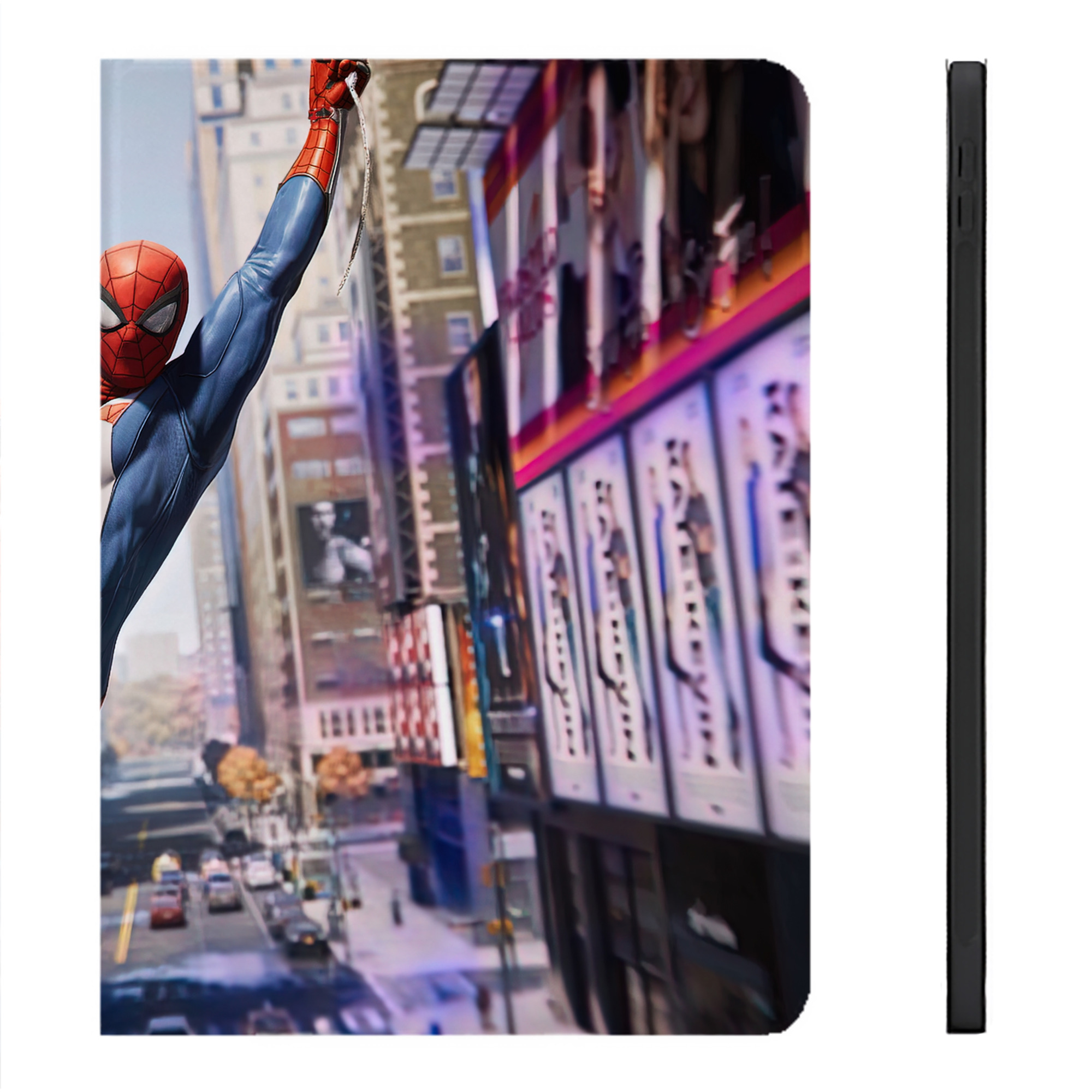 （画像用） Spider Man スパイダーマン IPadケース ペンホルダー付き ブックスタイルデザイン